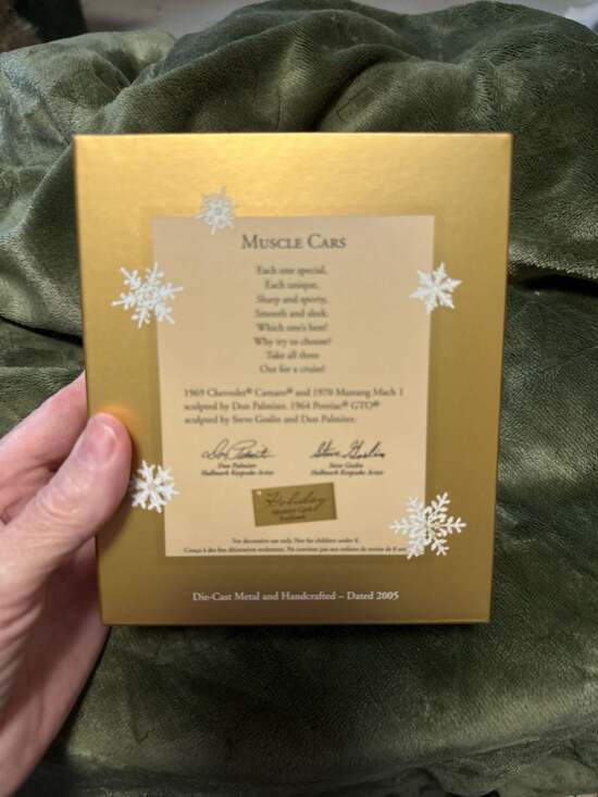 2005 Hallmark Keepsake Ornament Muscle Cars Set of 3 Club...